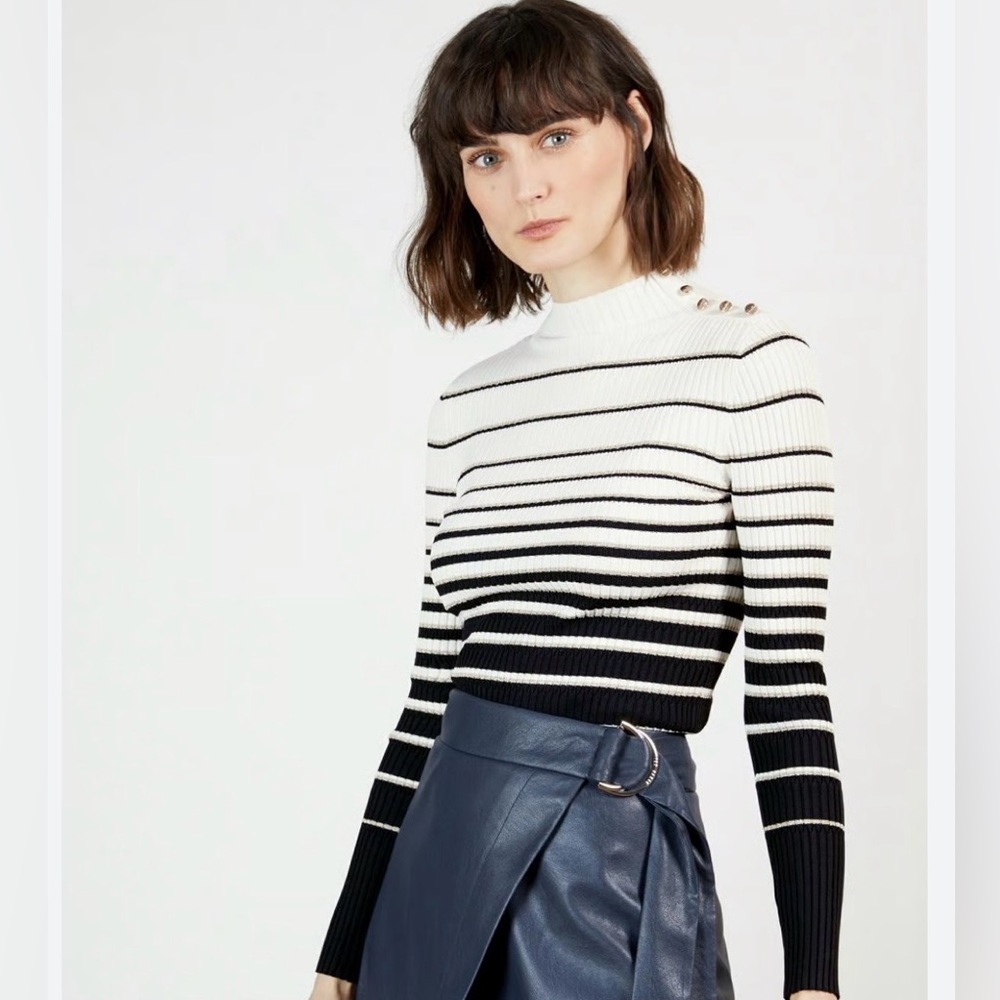 Ted Baker London black and white sweater size 1